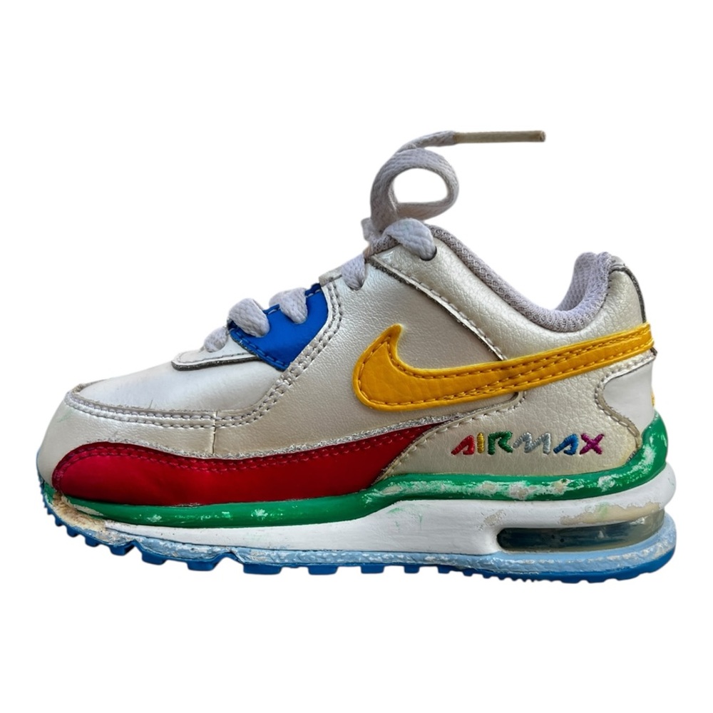 Vintage Nike Airmax Kids Sneakers - White, Yellow, Blue, Red